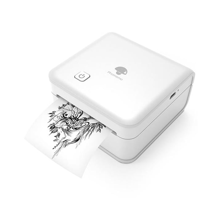 Принтер Phomemo M02 PRO-WH, преносим, мини, без мастило, максимална широчина на етикета 53 mm, бял