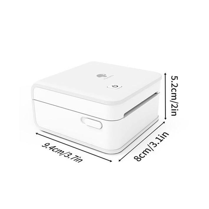 Принтер Phomemo M02 PRO-WH, преносим, мини, без мастило, максимална широчина на етикета 53 mm, бял