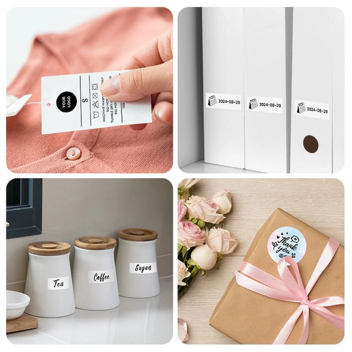 Принтер Phomemo M220-PL, мини, без мастило, максимална широчина на етикета 75 mm, лилав