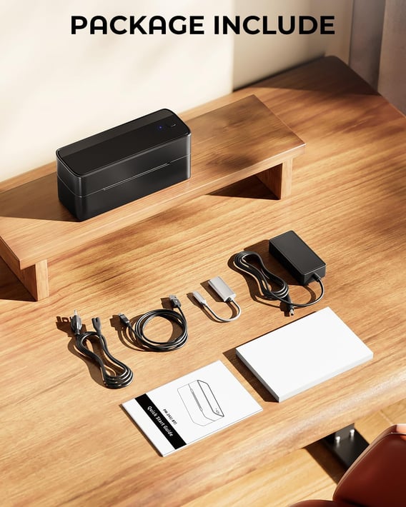 Принтер за етикети Phomemo PM-241-BTZ-BK, максимална широчина на етикета 117 mm