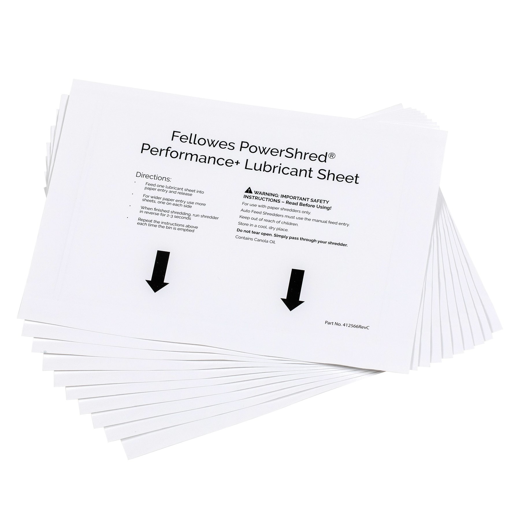 Sheets for shredder Fellowes 4025601, oiled, 10 counts