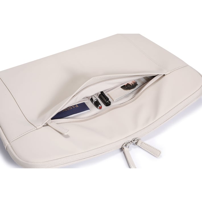 Kingsons Soft Touch Laptop Sleeve, 16", beige