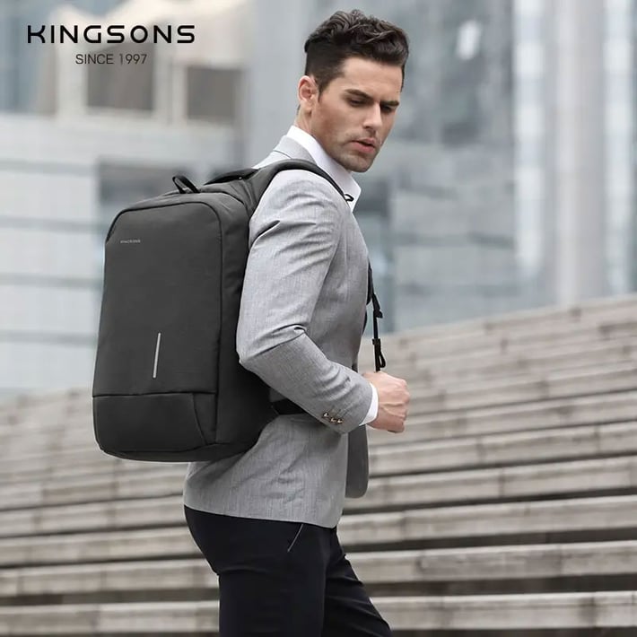 Kingsons Metroshield Backpack, 17", grey