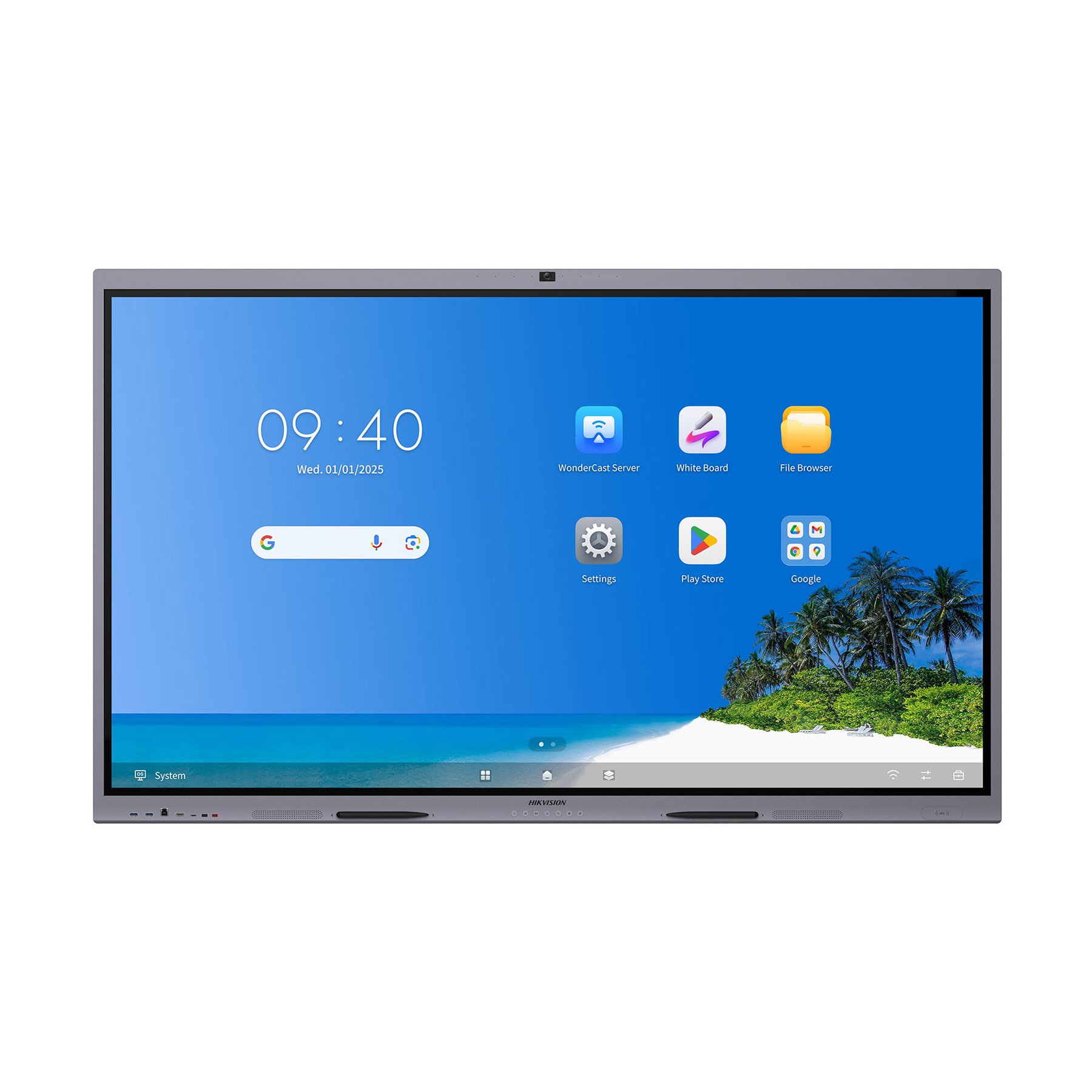 Interactive display Hikvision DS-D5B65RB/FP, 65'', NFC, EDLA, with camera, DLED, 450 cd/m2, 60 Hz