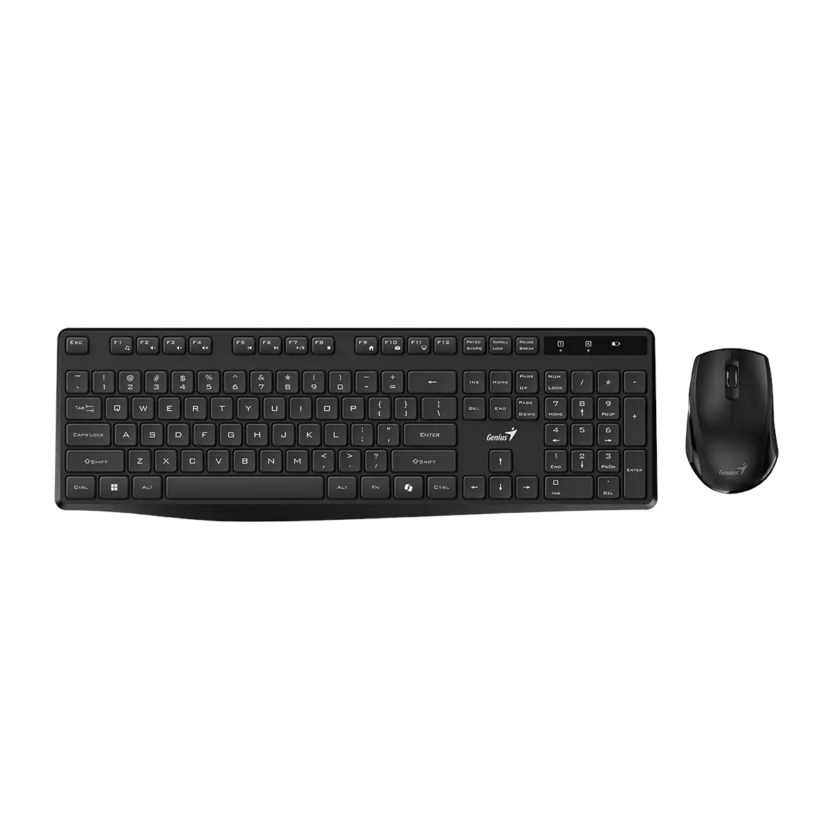 Set keyboard Genius and mouse KM-8206S, wireless, USB, 3 buttons on the mouse, 2 AAA/1 AA, 12 fast buttons on the keyboard