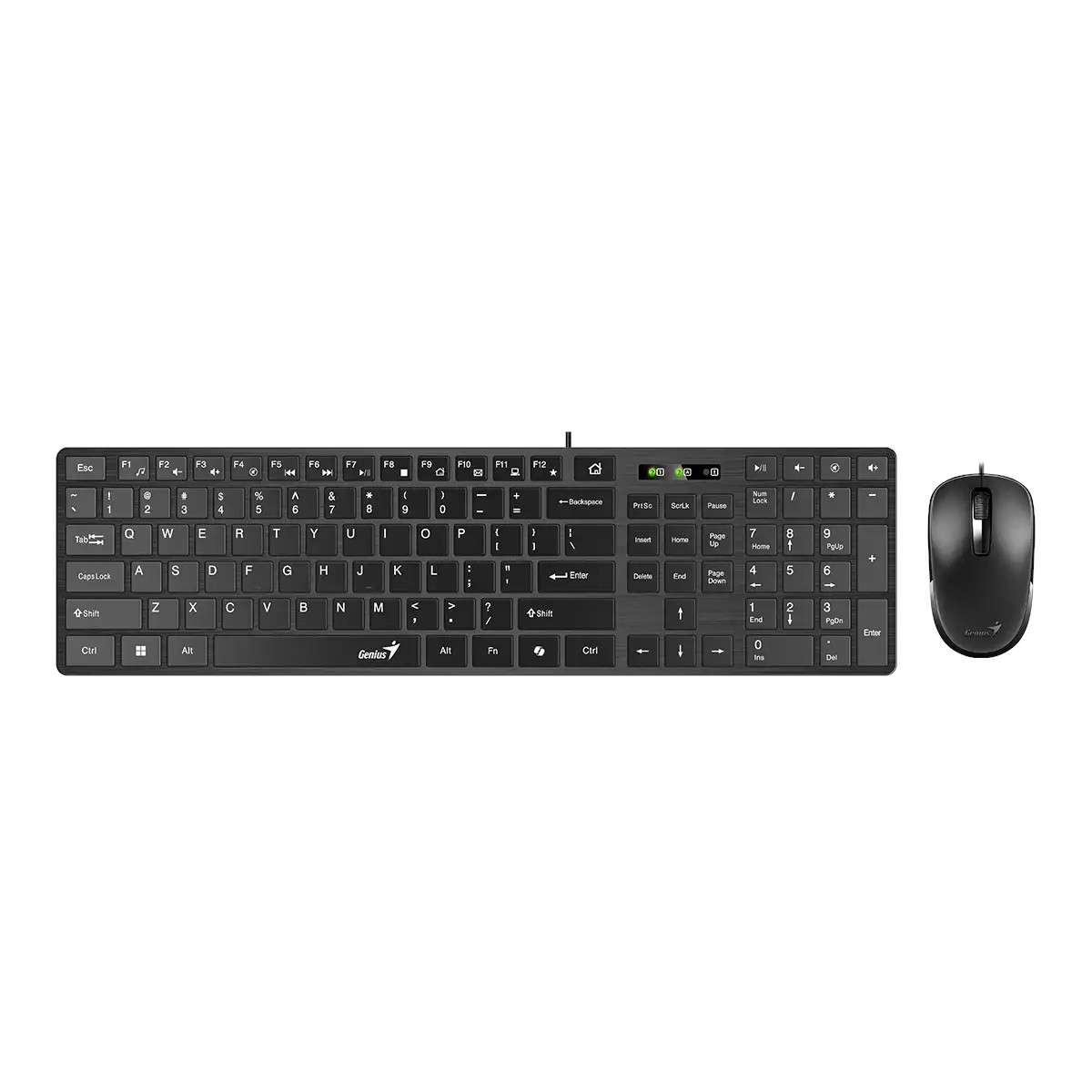 Set keyboard Genius and mouse Smilstar C126, with cable 1.5 m and cyrillization, USB, 3 buttons on the mouse, black