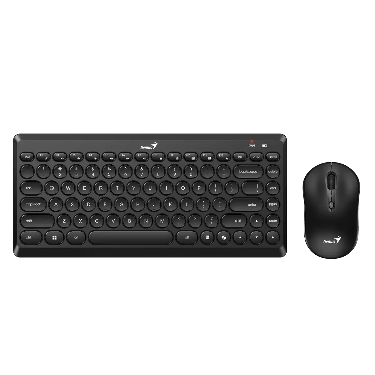Set keyboard Genius and mouse LuxeMate Q8000, black, USB Type-A, 4 buttons on the mouse, 12 fast buttons on the keyboard