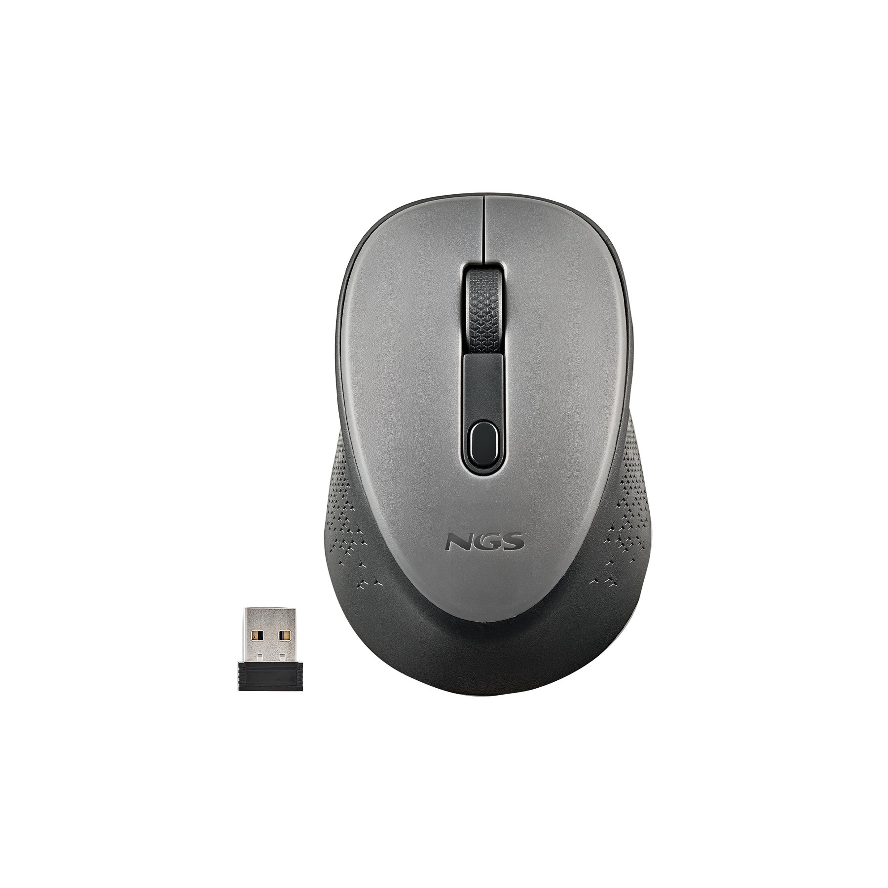 Mouse NGS Dew, wireless, 3 buttons, 1600 dpi, gray