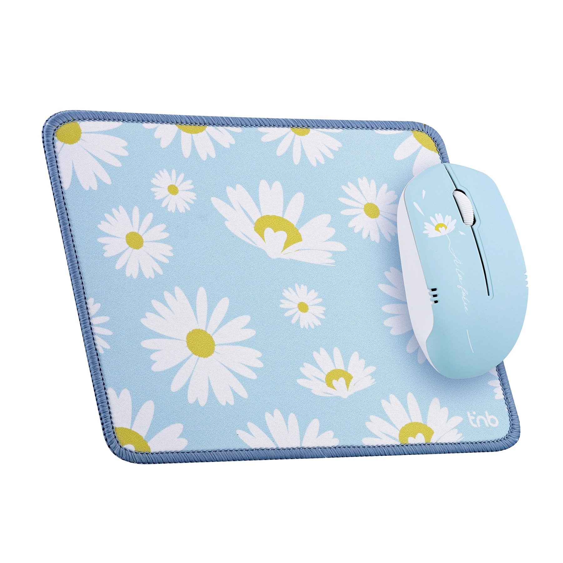 Set mouse TNB and pad Exclusiv Daisy, USB Type-A, 3 buttons, 1 x AA