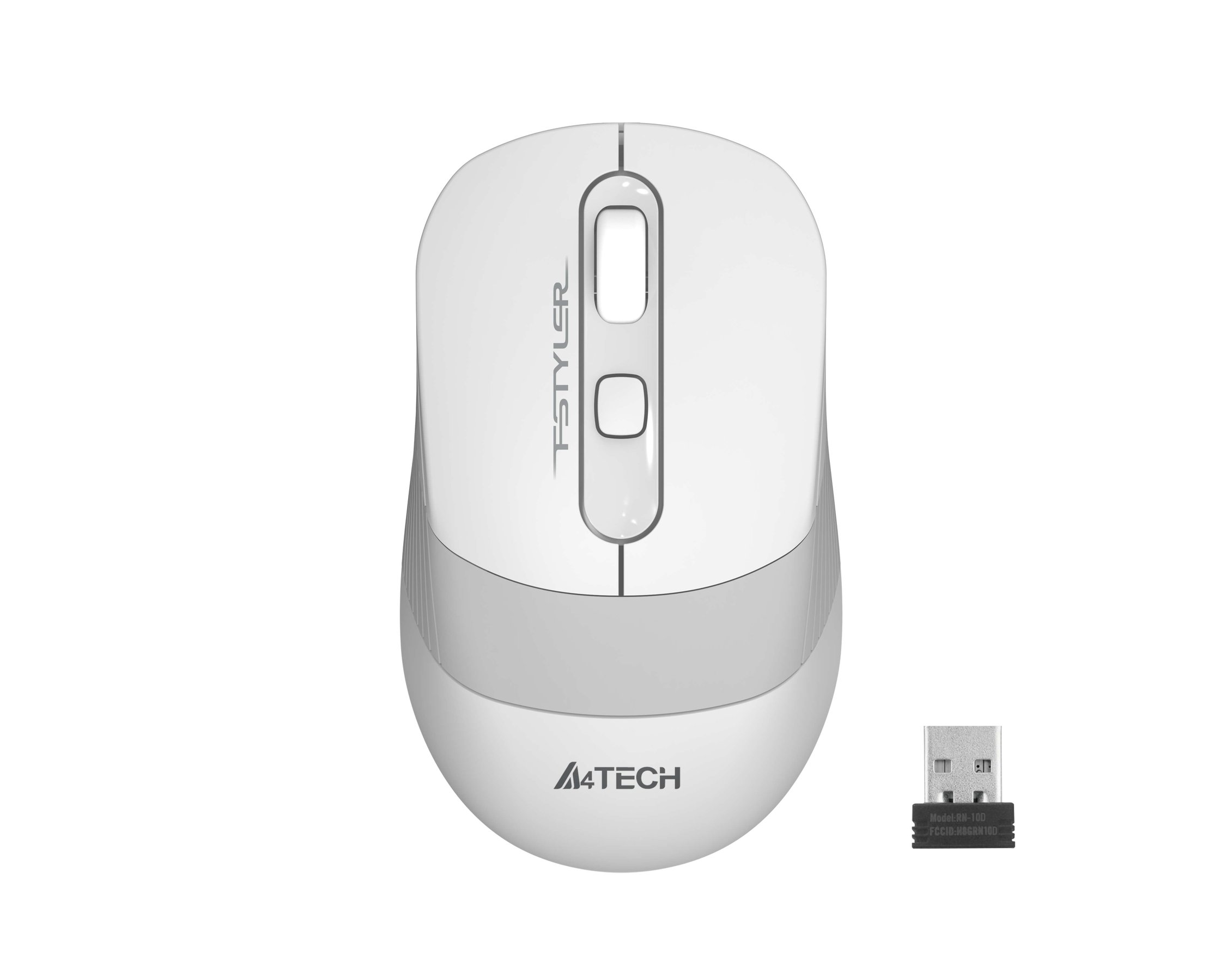Mouse A4Tech Fstyler FG10S, wireless, silent, AA, white