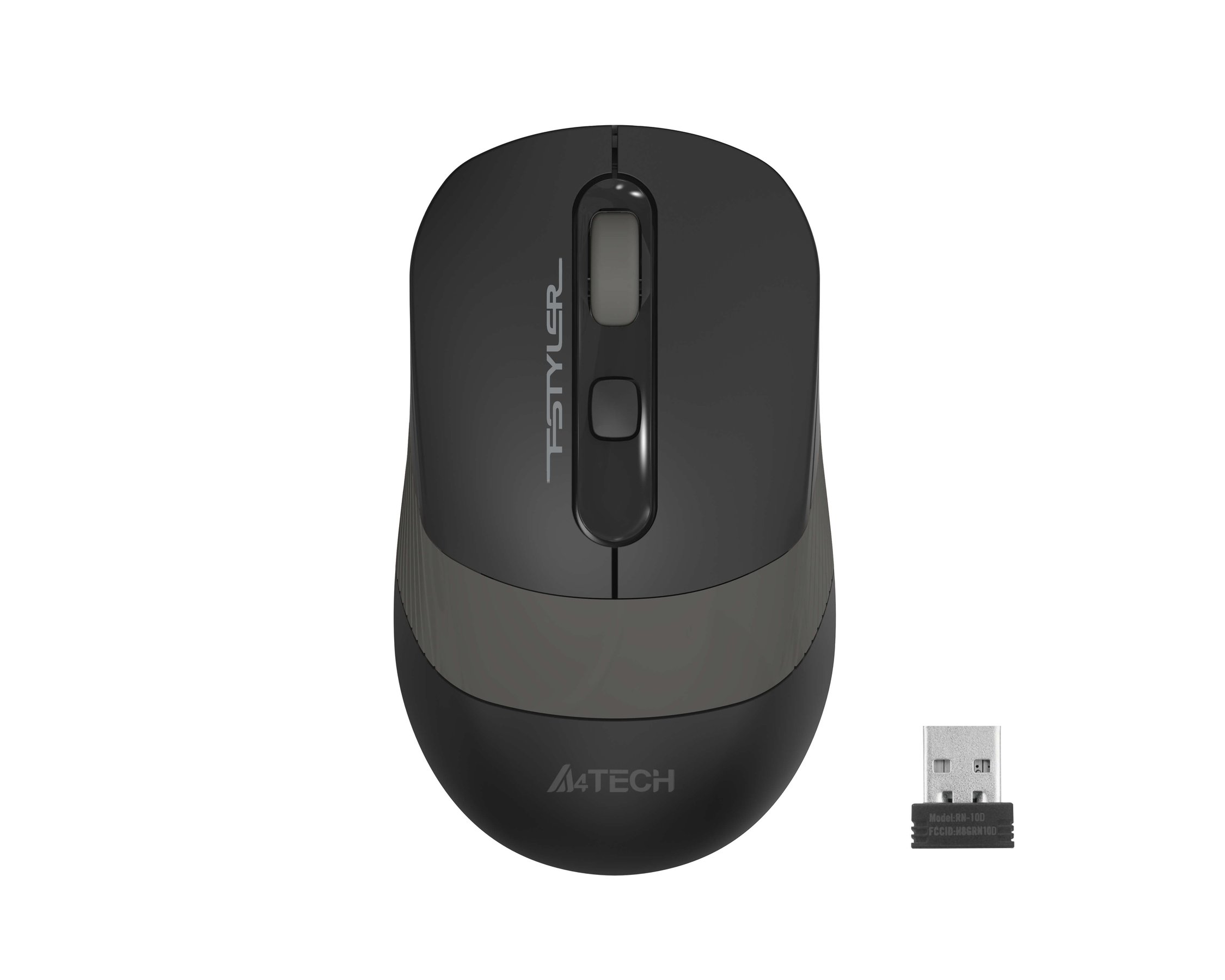 Mouse A4Tech Fstyler FG10S, wireless, silent, AA, gray
