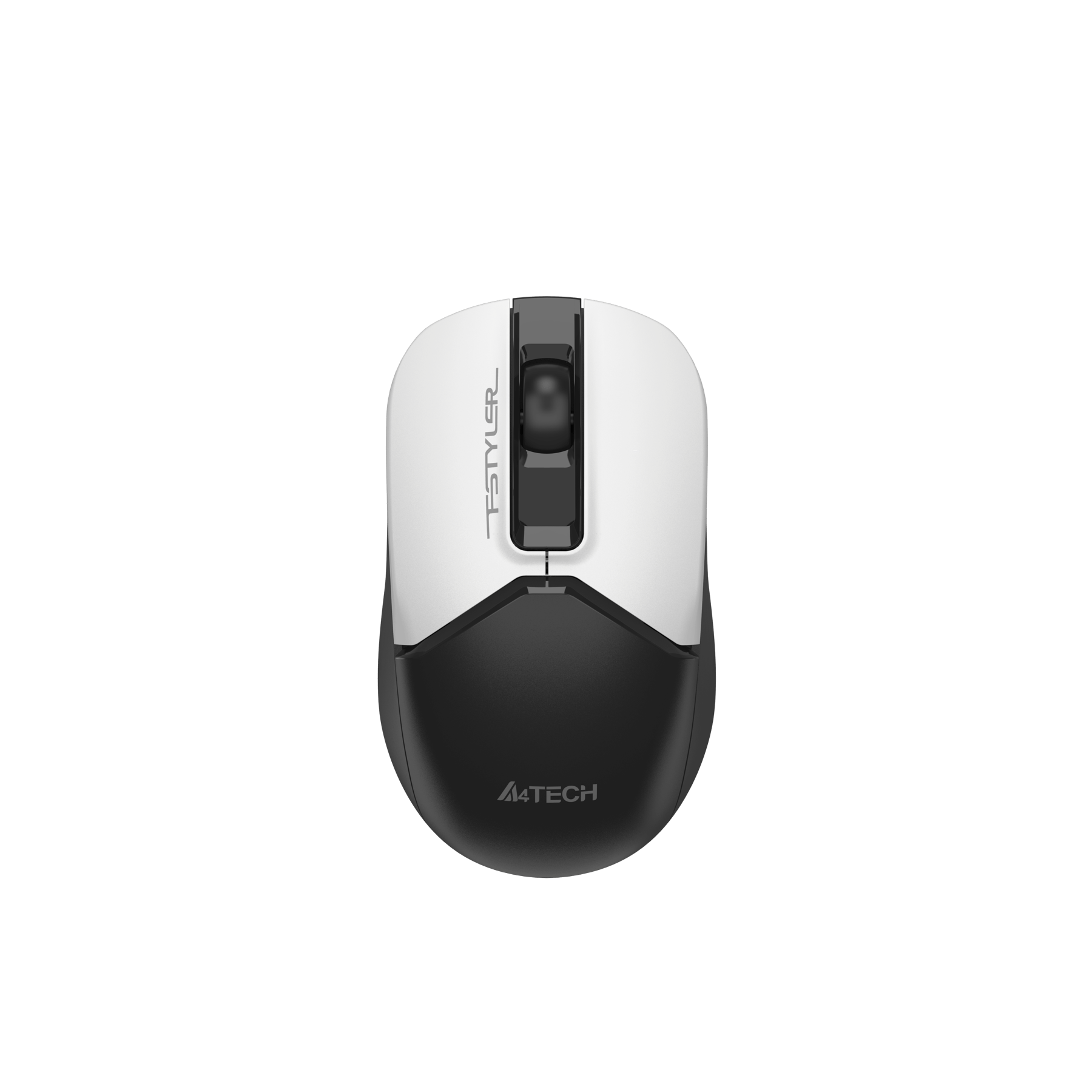 Mouse A4Tech Fstyler FG12S, wireless, silent, 3 buttons, AA, white-black
