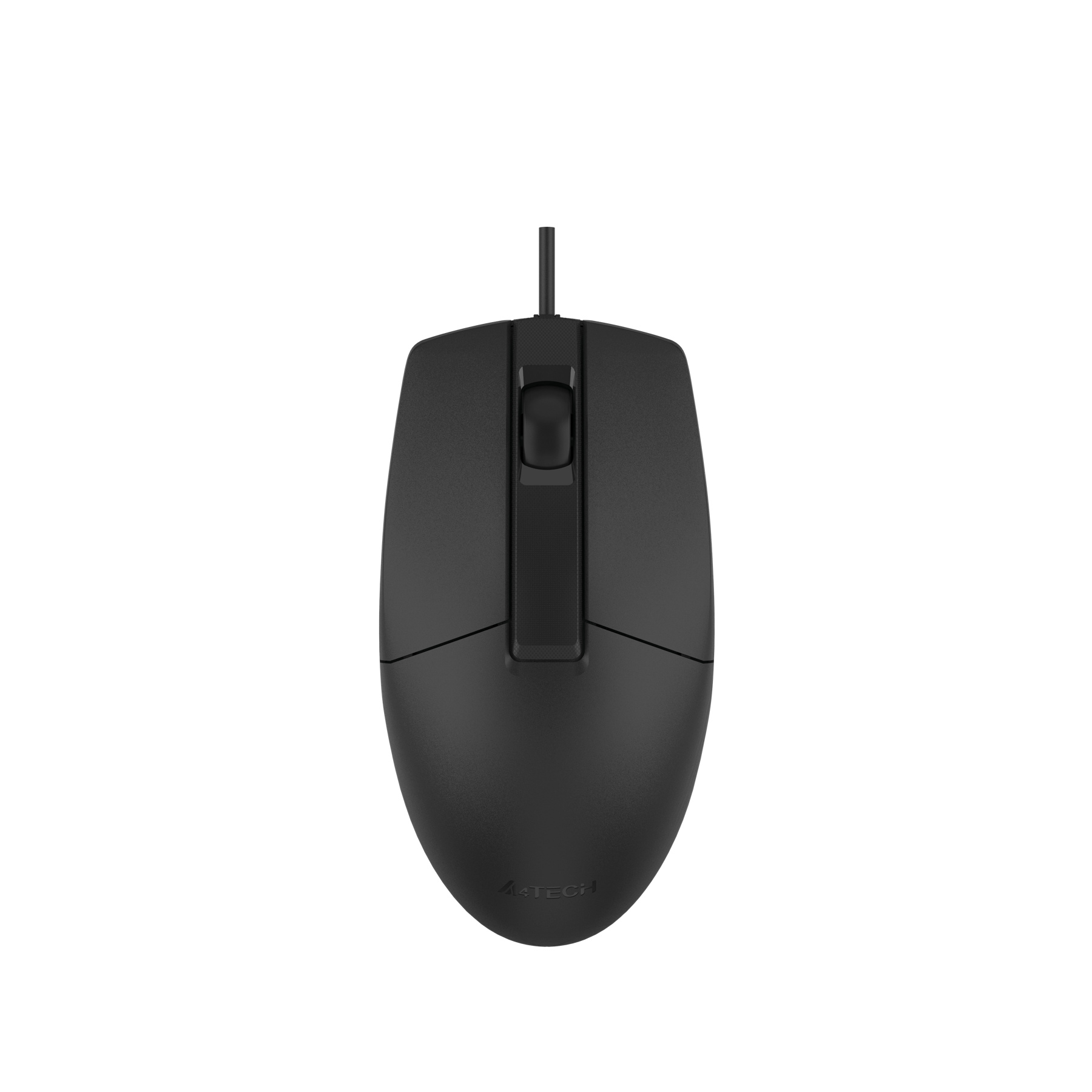 Mouse A4Tech OP-330S, with cable, silent, USB, black