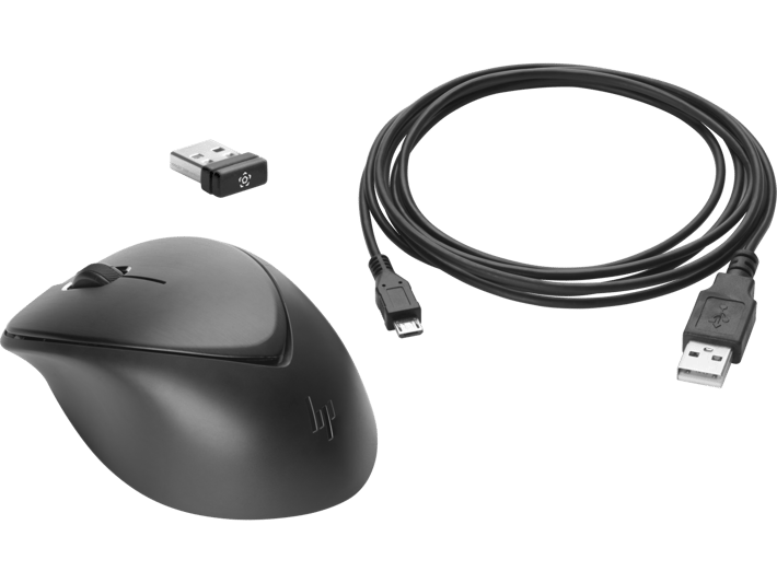 Мишка HP Premium, безжична, 1600 dpi, USB, 3 бутона, Li-Ion, черна