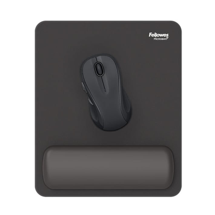 Пад за мишка Fellowes Breyta Hex, 20 x 24 cm, черен