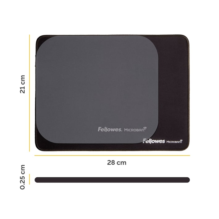 Пад за мишка Fellowes Breyta, XL, 28 x 21 cm, черен