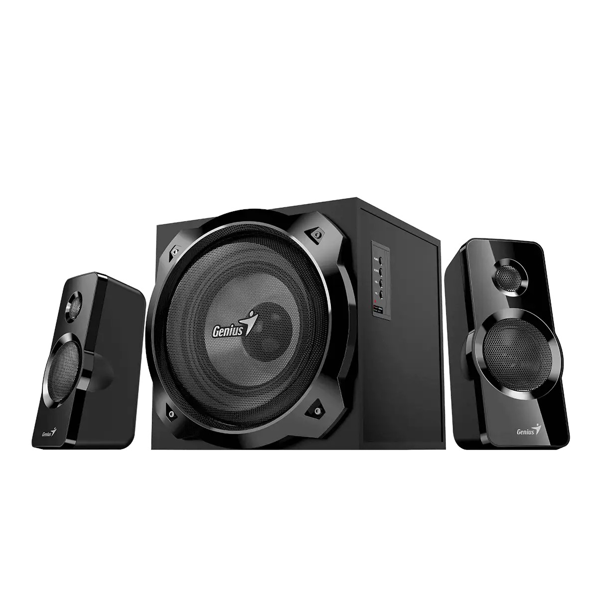 Speakers Genius SW-2.1 1850BT, with subwoofer, Bluetooth, 75 dB, 50 W, black