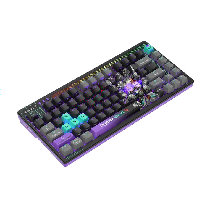 BLOODY AT75 GAMING KEYBOARD WITH CABLE CYPHER GHOST