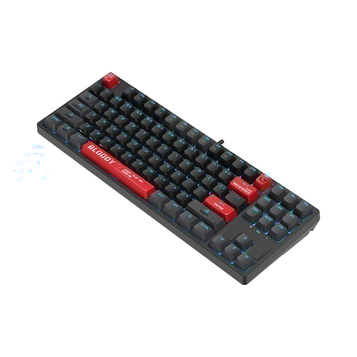 BLOODY AT87 GAMING KEYBOARD WITH CABLE BLOODY RED