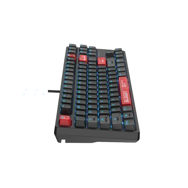 BLOODY AT87 GAMING KEYBOARD WITH CABLE BLOODY RED