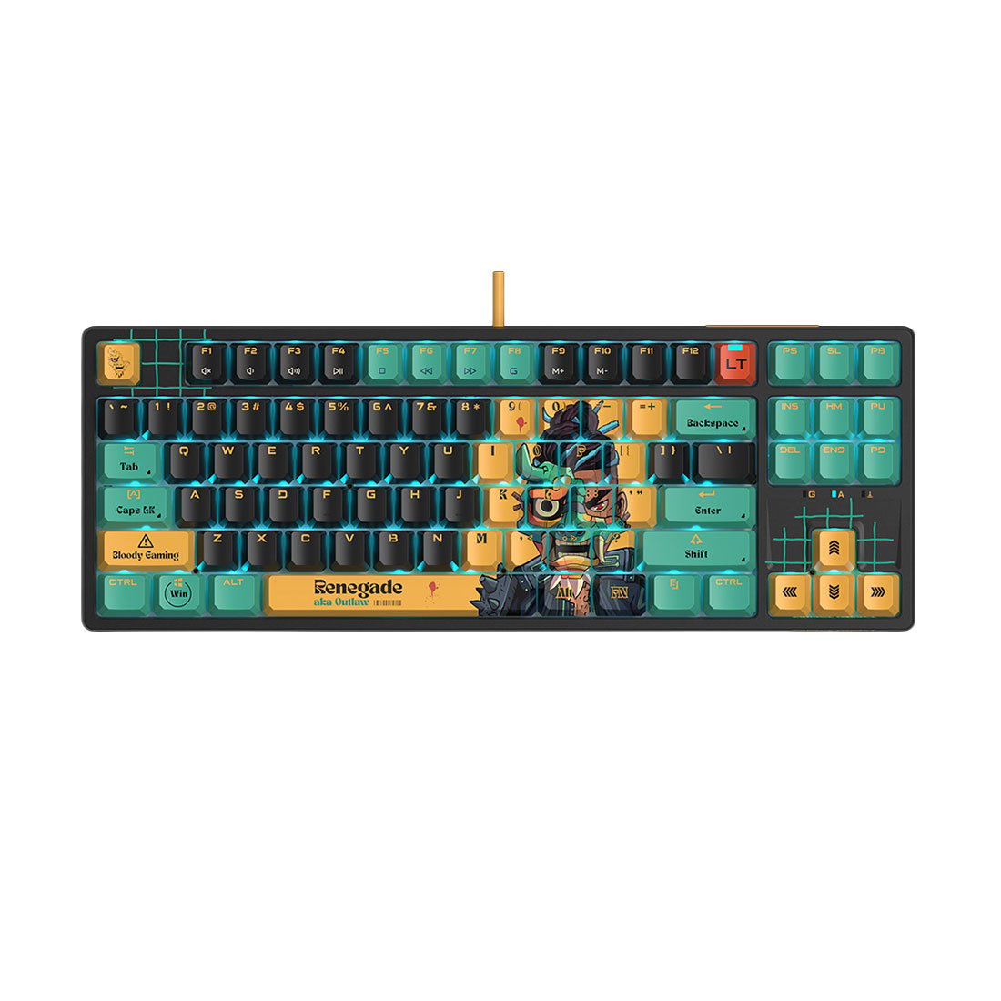 Keyboard Bloody Renegade AT87, wired, gaming