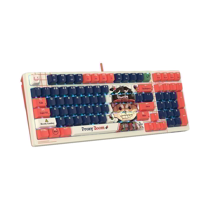 BLOODY AT98 GAMING KEYBOARD WITH CABLE PROXY BOOM
