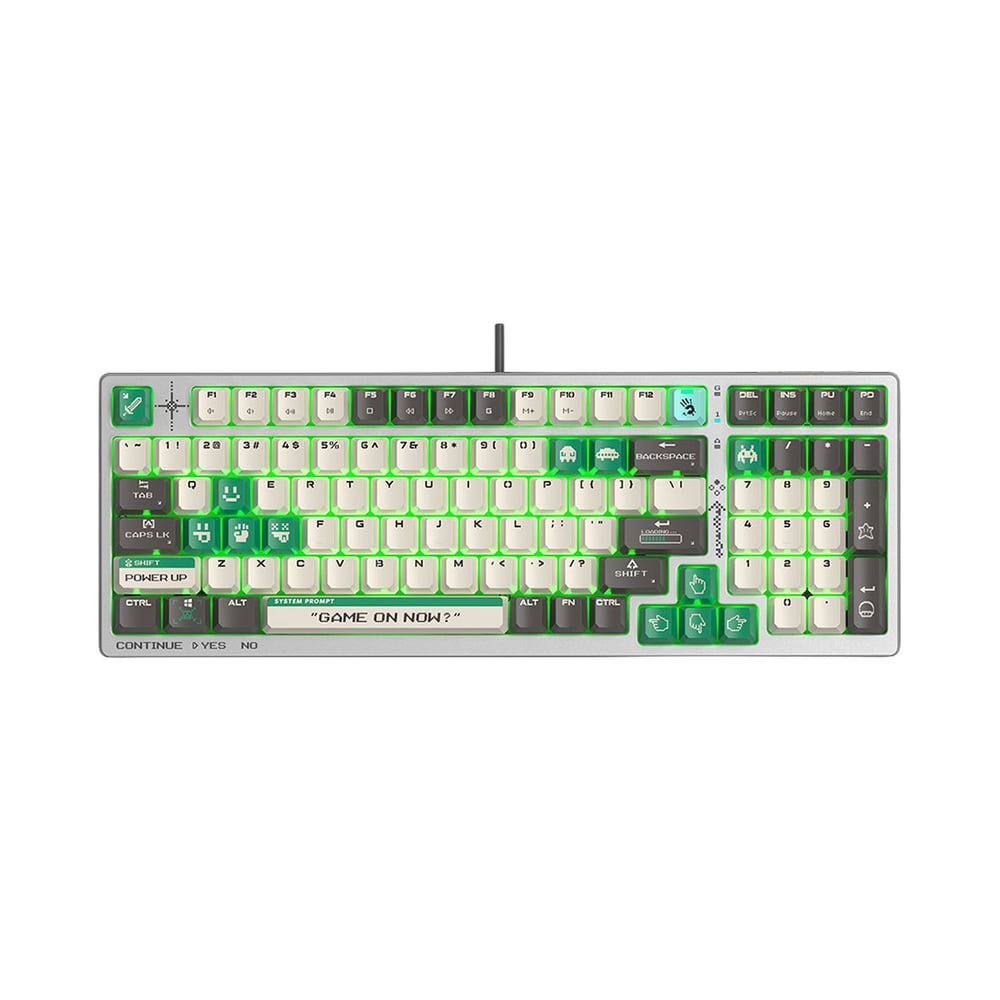 BLOODY S98 SPORTS GAMING KEYBOARD WITH CABLE LIME