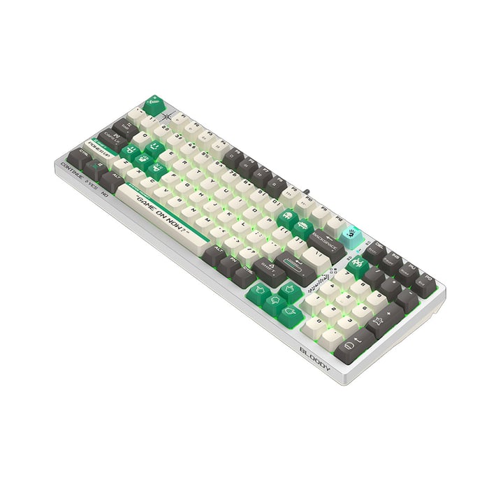 BLOODY S98 SPORTS GAMING KEYBOARD WITH CABLE LIME