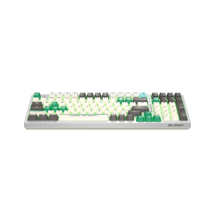 BLOODY S98 SPORTS GAMING KEYBOARD WITH CABLE LIME