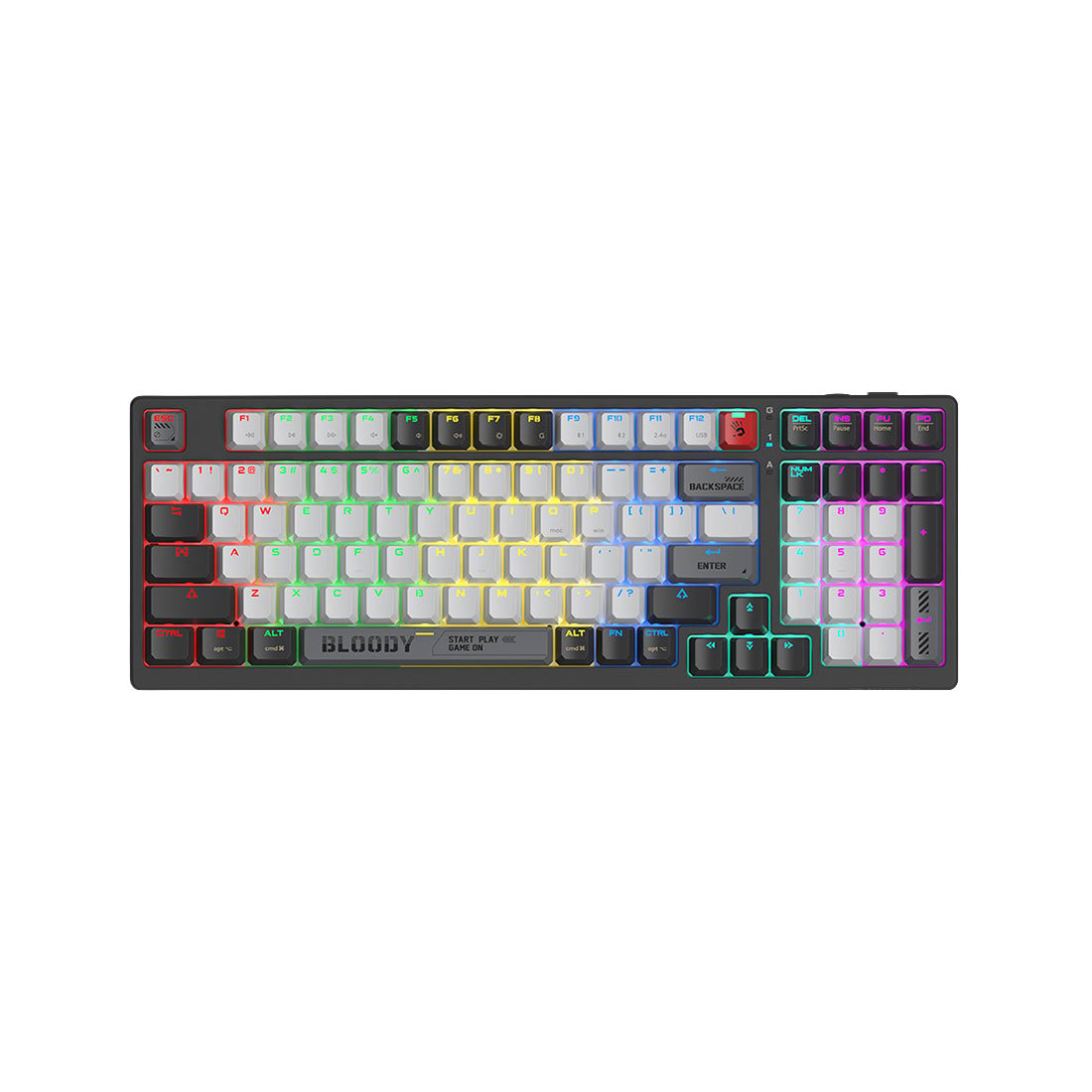 Keyboard Bloody Bloody Grey WS98, wireless, gaming