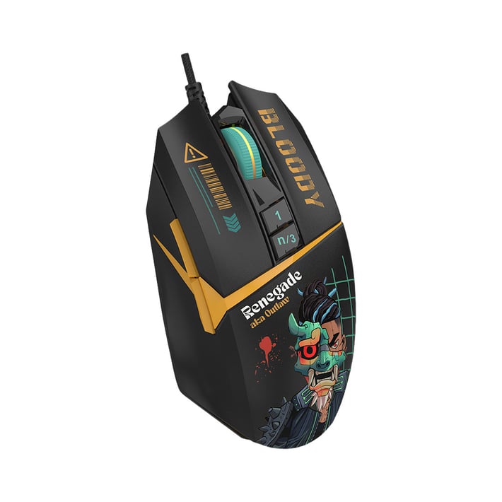 BLOODY W63 MAX GAMING MOUSE WITH CABLE RENEGADE MIDNIGHT