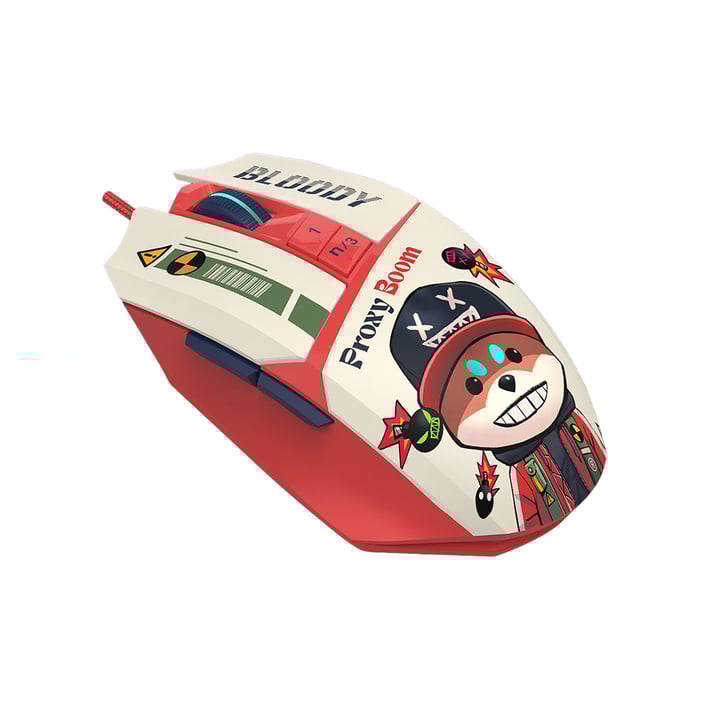 BLOODY W63 MAX GAMING MOUSE WITH CABLE PROXY BOOM