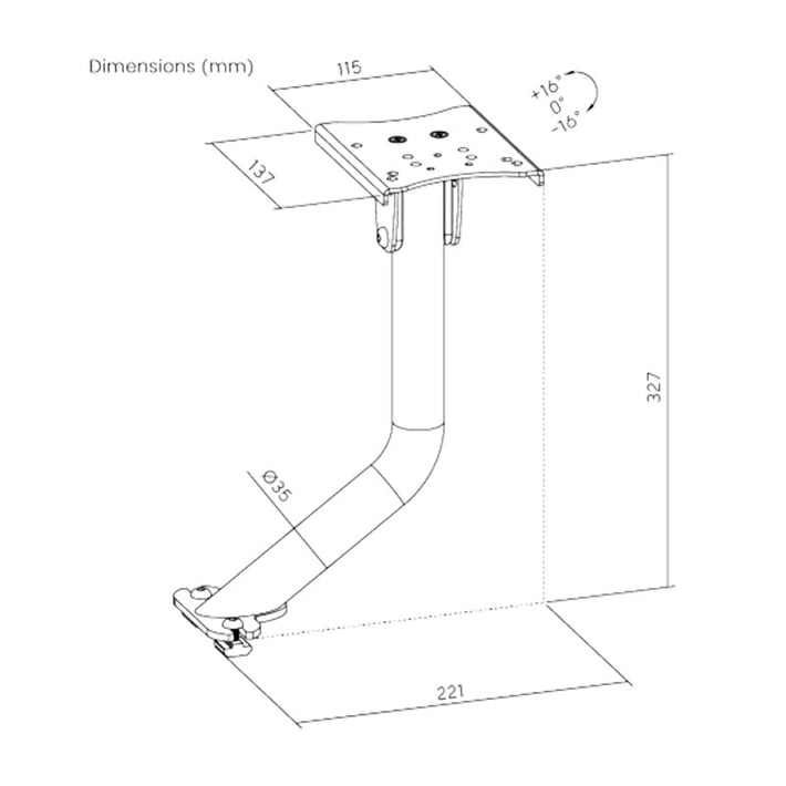 Поставка за скоростен лост Lumi LRS08-GR