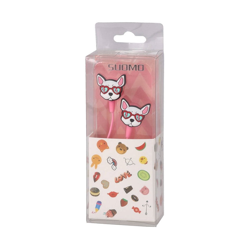 Statovac Tune Earphones, in-ear, owl and dog, assorted