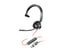 Слушалки HP Poly Blackwire 3310, с кабел 2.15 m, с микрофон, USB Type-C/Type-A адаптер, USB Type-C/USB Type-A, 118 dB