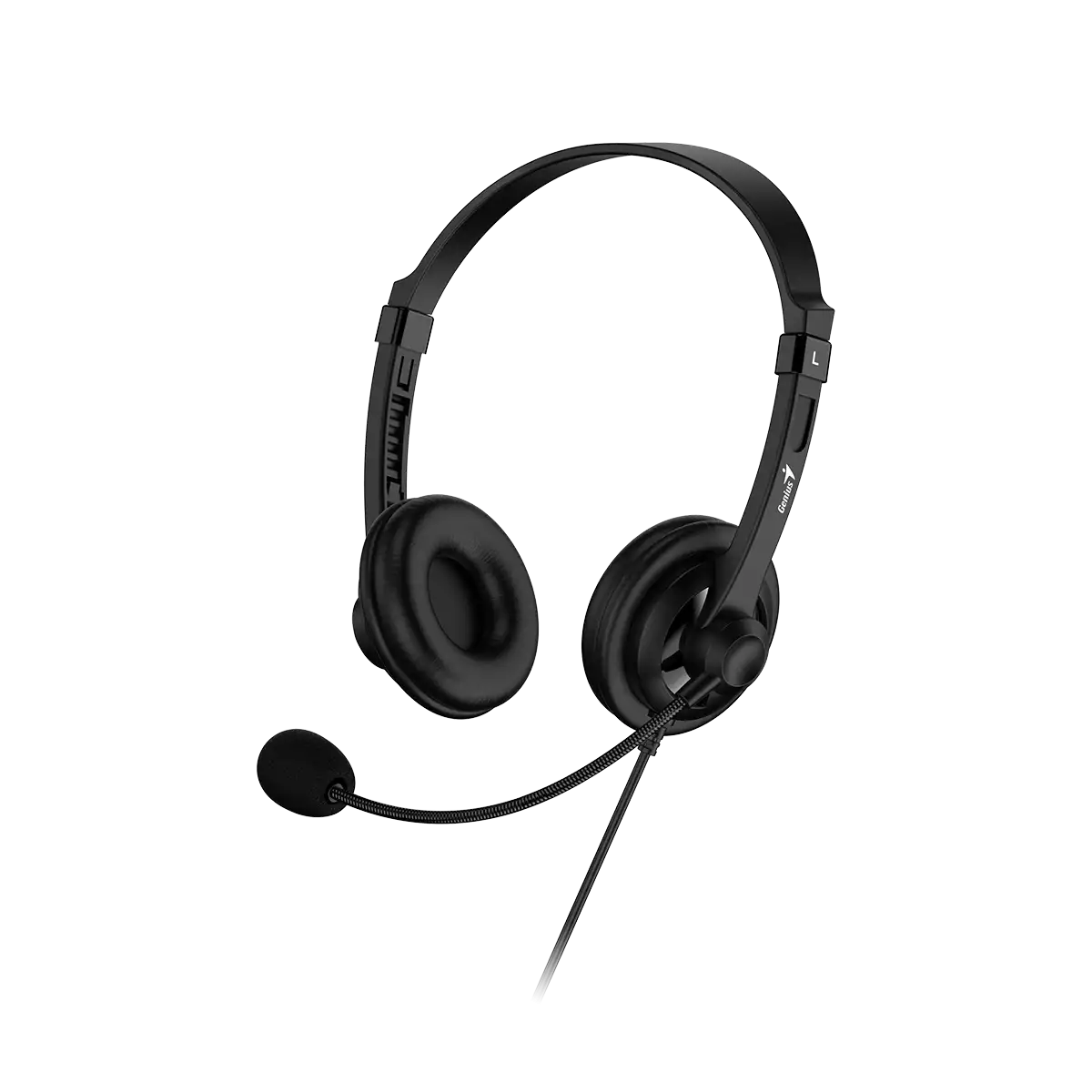 Headphones Genius HS-230U, with cable and microphone, USB Type-A, 100 dB