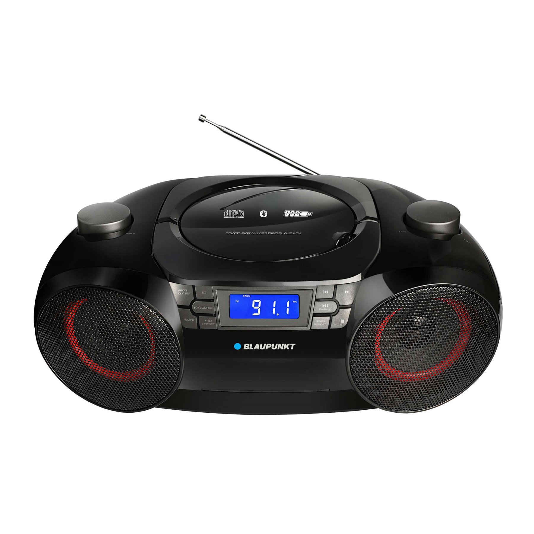 Radio cassette player Blaupunkt BB30BT, with Bluetooth, FM radio, CD/MP3/USB/AUX, black