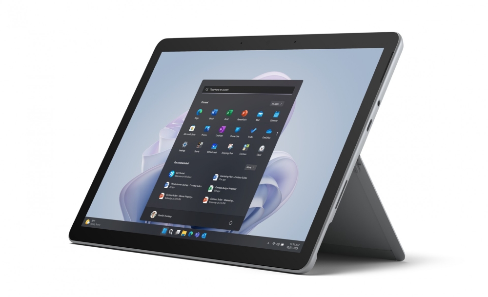 Tablet Microsoft Surface Go 4, 10.5'', Intel N200, 128 GB, 8 GB RAM, 8 MP Camera, Windows 11 Pro, Platinum