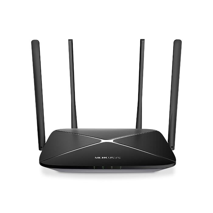 Router Mercusys AC10, AC1200, wireless, 4 antennas, 2.4/5 GHz, 3 Ethernet port, black