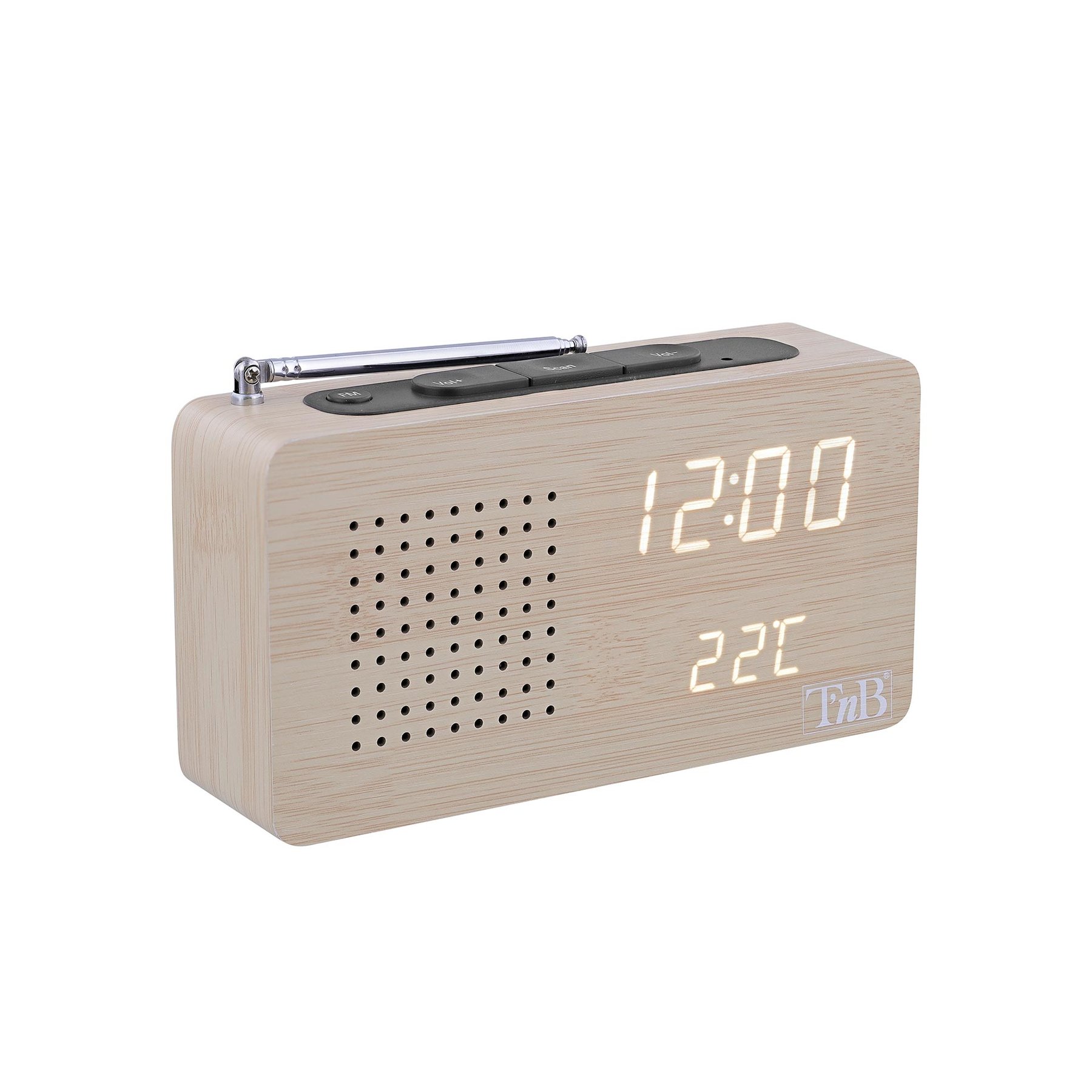 Radio clock TNB Joy Woody, electronic, LED