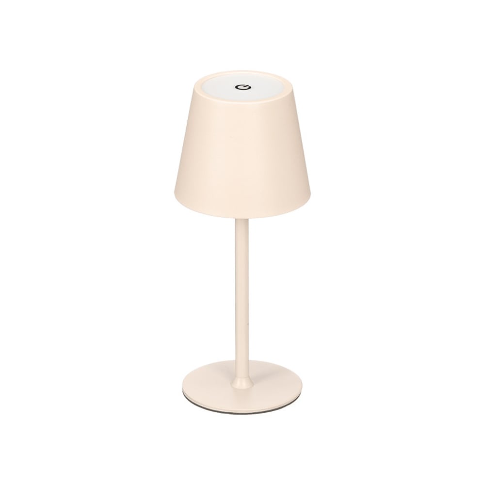 Настолна лампа Giftdecor, LED, метална, USB, бежова
