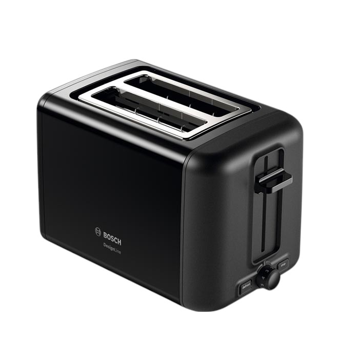 Toaster Bosch DesignLine TAT3P423, black, 970 W