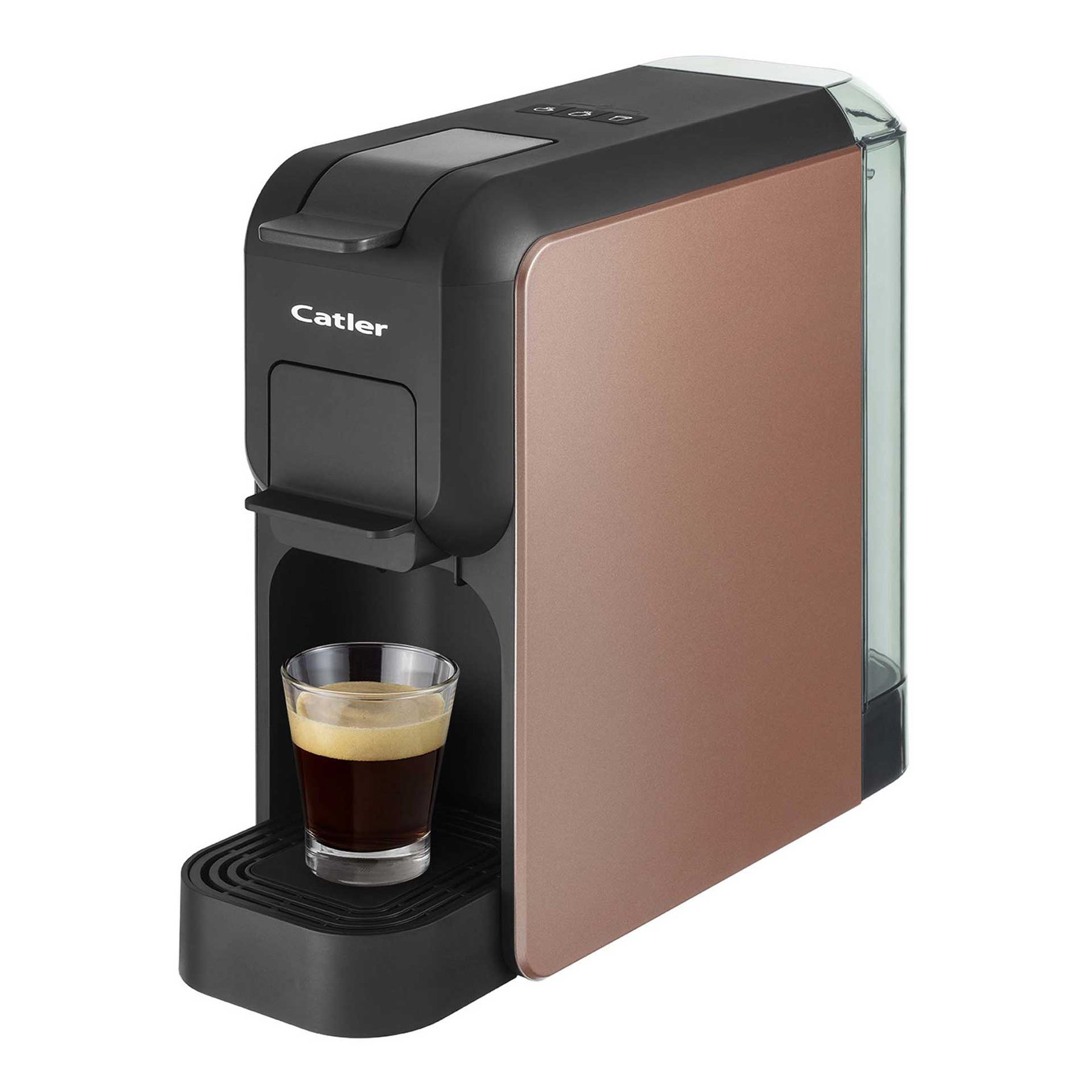 Coffee machine Catler ES701, for capsules Dolce Gusto, Nespresso, Caffissimo, 1350 W, pressure of the pump 15 bar, brown
