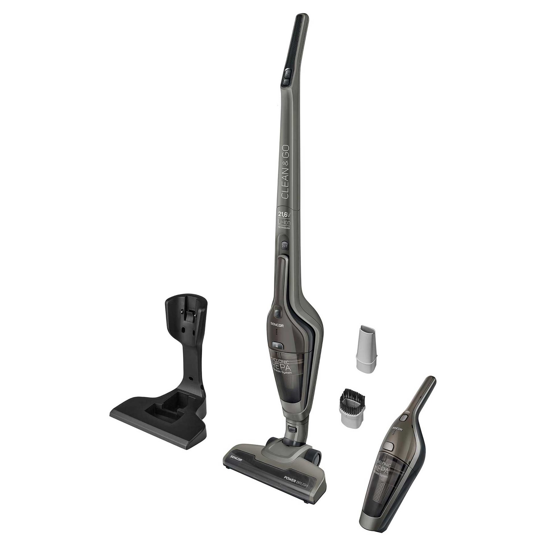 Vacuum cleaner Sencor SVC 8621TI, vertical, 110 W, up to 50 minutes