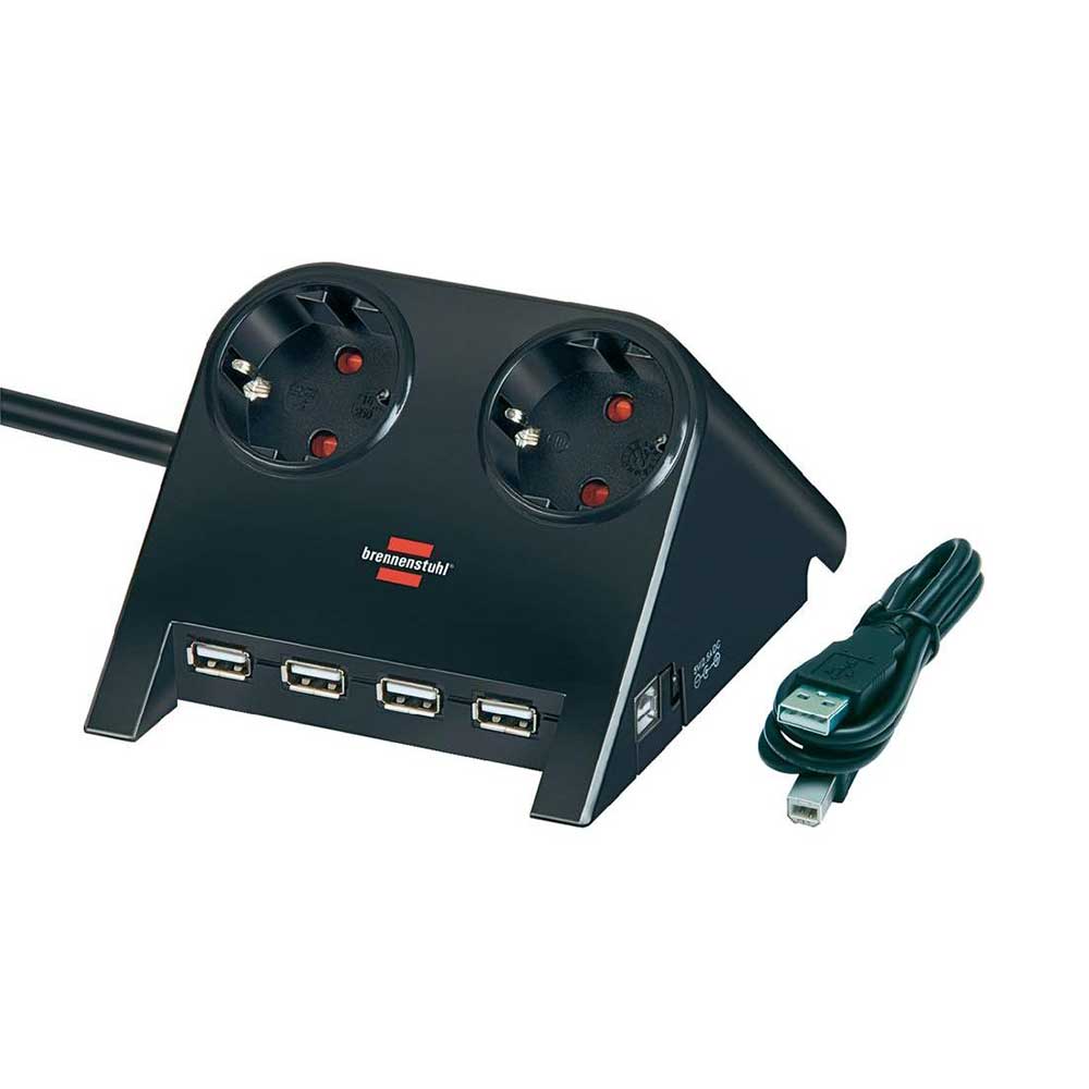Power strip Brennenstuhl Desktop-Power, 2 sockets, 4 x USB, 1.8 m cable