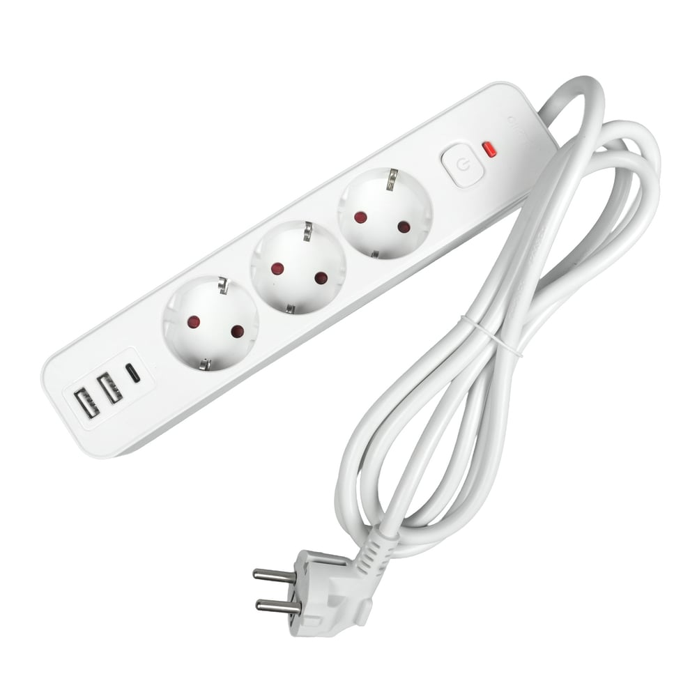 OFFICE 1 DISCONNECTOR 3-KA SHUKO 1.8M 2XUSB-A 1XUSB-C