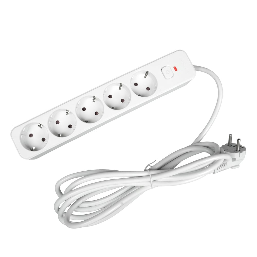 OFFICE 1 SWITCH 5-POLE SHUKO 3M CABLE+SWITCH WHITE
