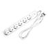 OFFICE 1 SWITCH 6-POLE SHUKO 1.8M CABLE+SWITCH WHITE