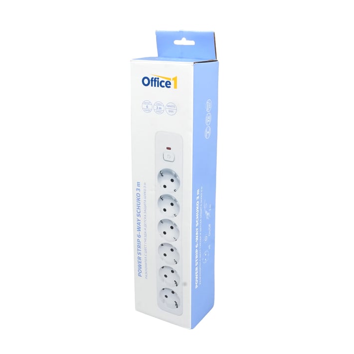 OFFICE 1 SWITCH 6-POLE SHUKO 3M CABLE+SWITCH WHITE