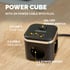 Разклонител Fellowes Ampra Power Cube, шуко, 3 гнезда, 1 USB Type-A, 2 USB Type-C, черен